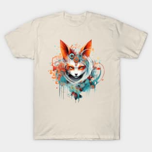 Japanese Kitsune Fox Art T-Shirt